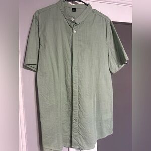 NFINITY Light Green Button-Up Shirt
